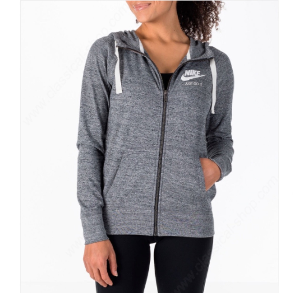 Nike Zip Up Heather Grey Sweatshirt